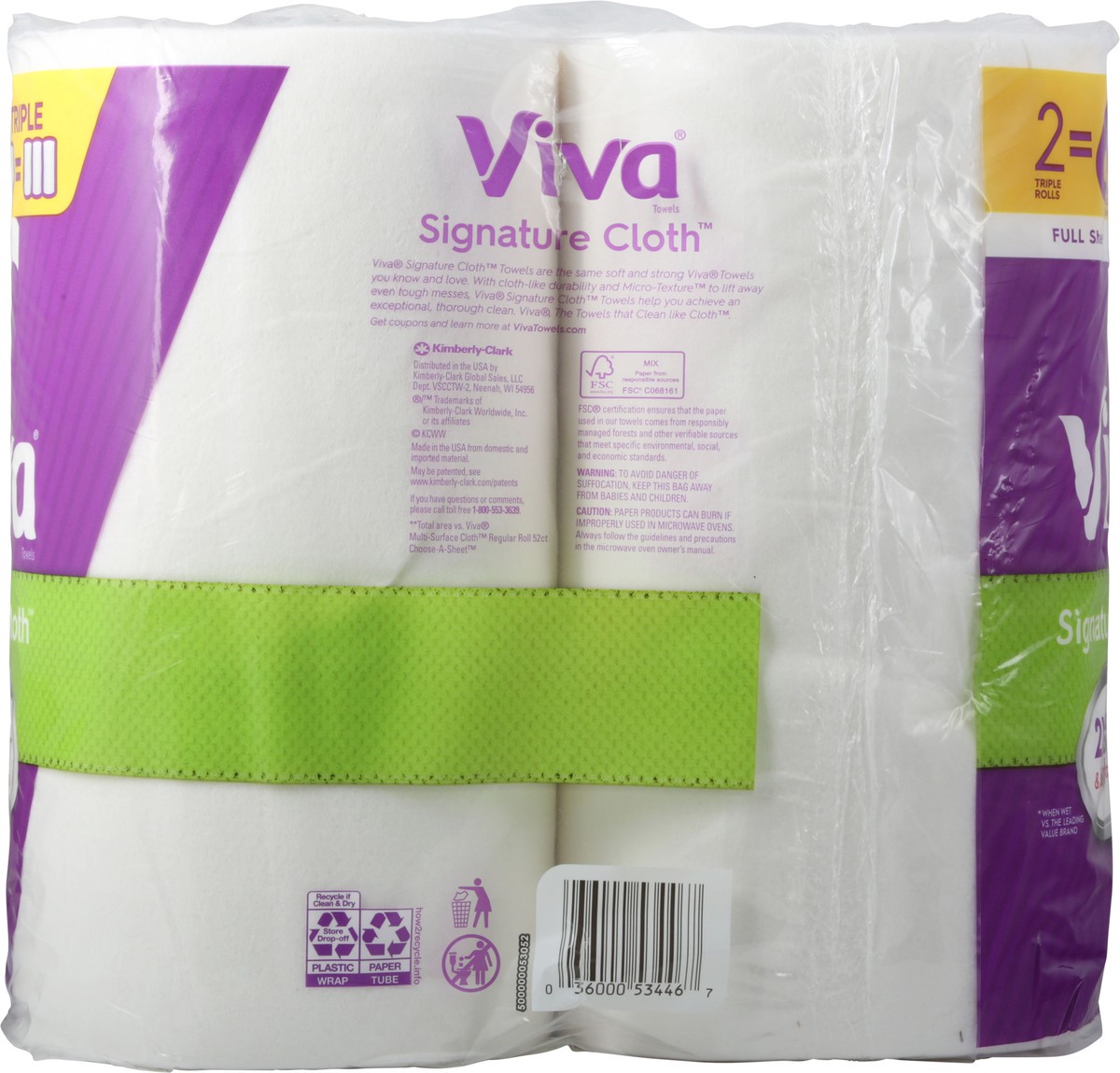 slide 5 of 9, Viva Signature Cloth Full Sheet Regular Rolls 1-Ply Towels 2 ea, 2 ct