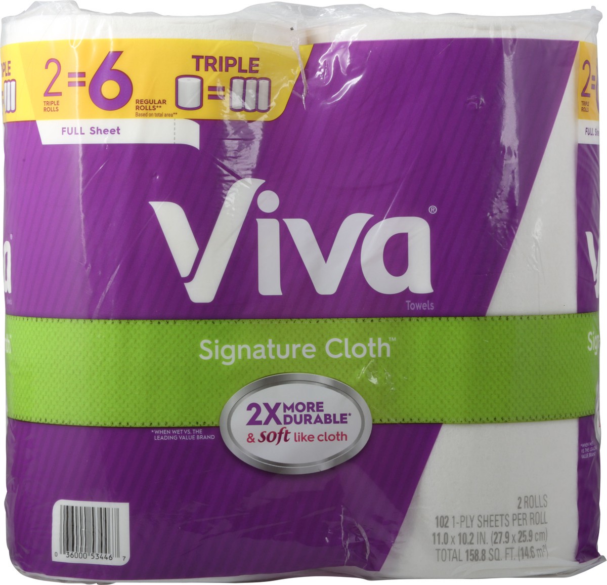 slide 6 of 9, Viva Signature Cloth Full Sheet Regular Rolls 1-Ply Towels 2 ea, 2 ct