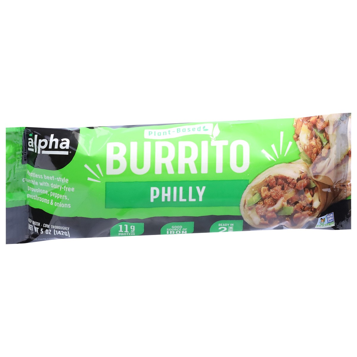 slide 2 of 9, Alpha Philly Burrito 5 oz, 1 ct