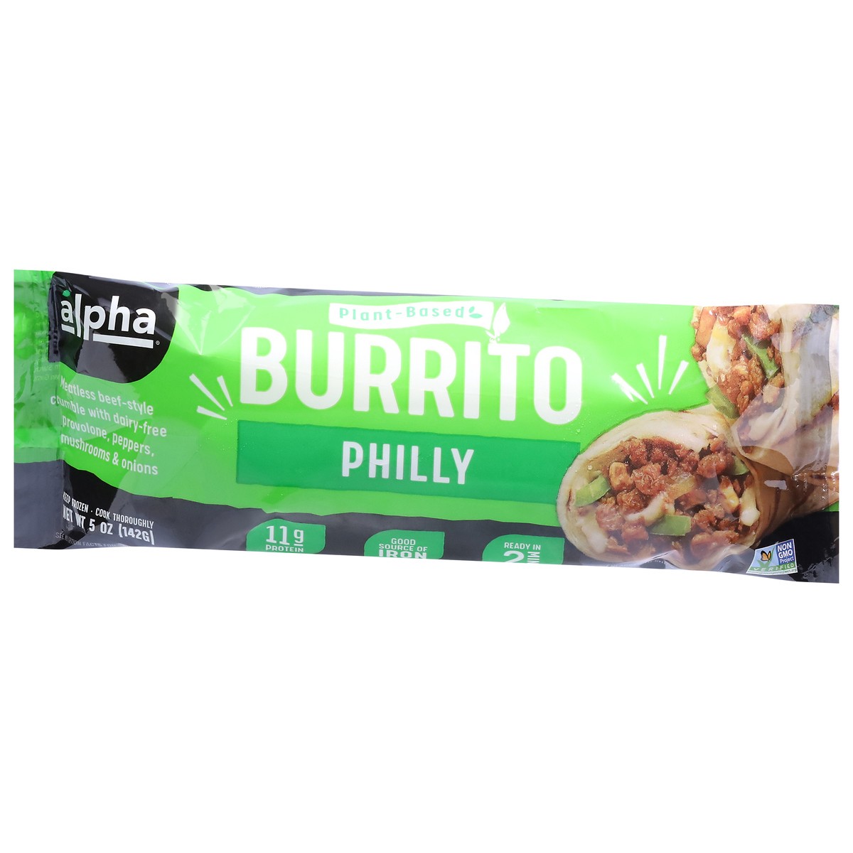 slide 3 of 9, Alpha Philly Burrito 5 oz, 1 ct