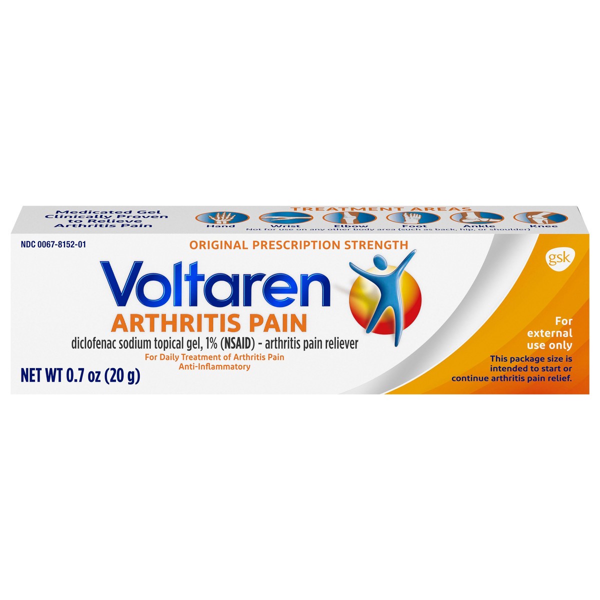 slide 1 of 1, Voltaren Arthritis Pain Gel - 0.7 oz/20 g Tube, 1 ct