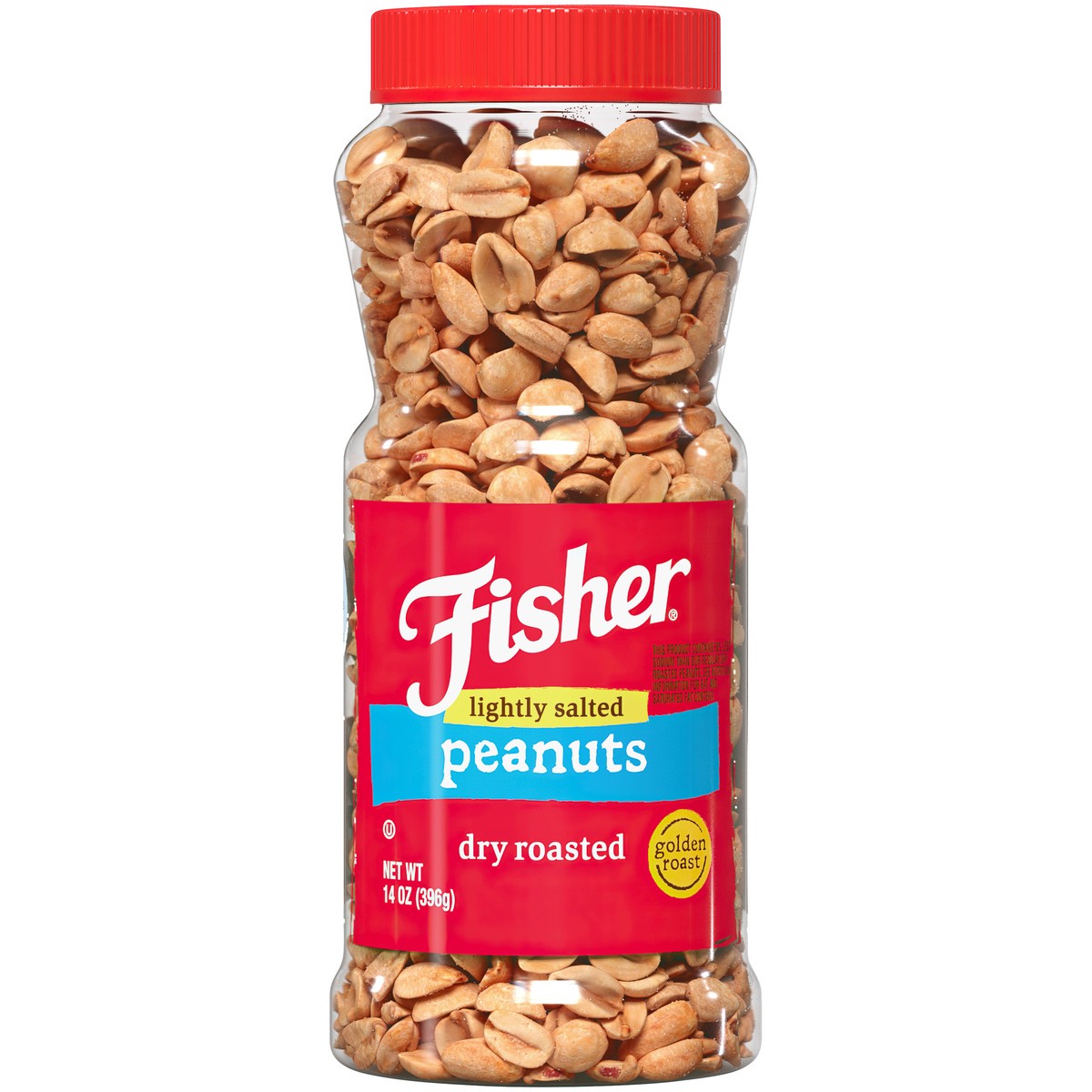 slide 9 of 9, Fisher Low Salt Golden Roast Peanuts, 14 oz