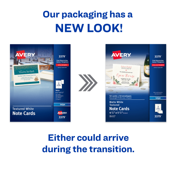 slide 8 of 8, Avery Confetti-Textured Heavyweight Note Cards, 50 ct