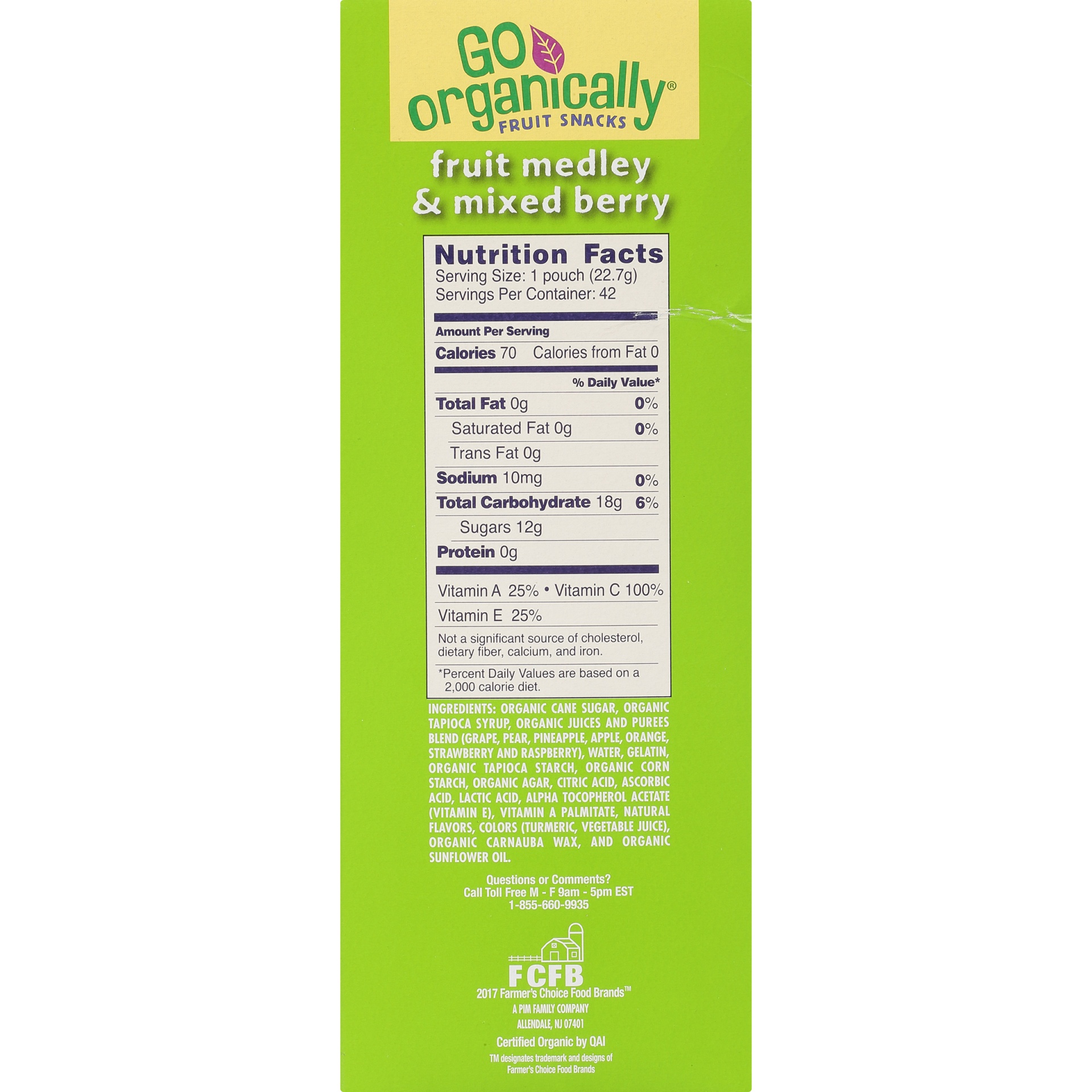 slide 4 of 8, Go Organically Fruit Snacks Variety Pack, 42 ct