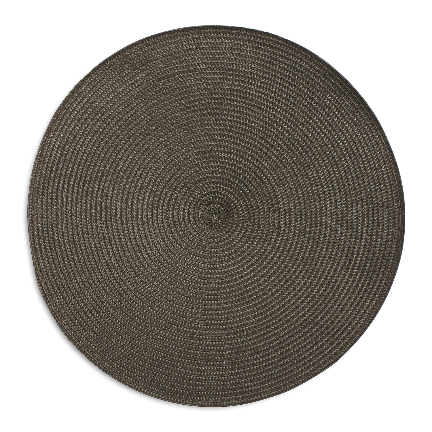 slide 1 of 1, Sur La Table Round Woven Placemats, Charcoal, 15 in