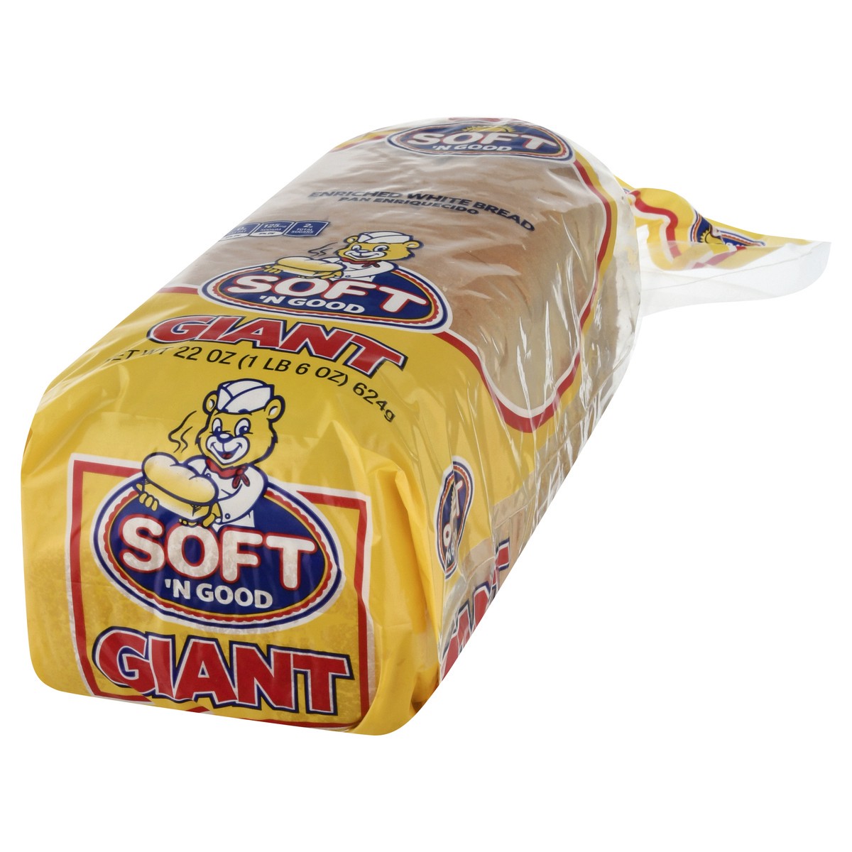 slide 6 of 9, Soft N Good Soft 'N Good Giant White Bread, 22oz, 22 oz