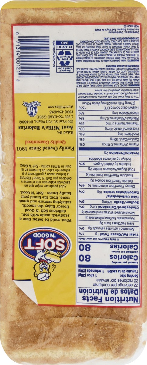 slide 8 of 9, Soft N Good Soft 'N Good Giant White Bread, 22oz, 22 oz