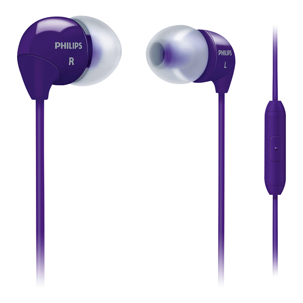 slide 1 of 1, Philips In-Ear Headset She3595pp/28, Purple, 1 ct