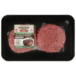 Steakhouse Naturals Grillers 100% Grass-fed Angus Beef Burgers - 4 ct
