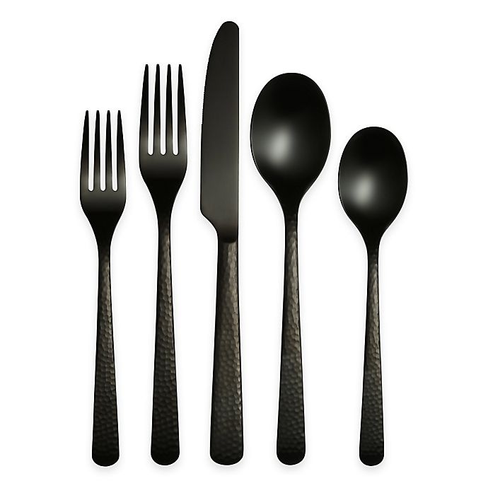 slide 1 of 1, Cambridge Silversmiths Julie Flatware Place Setting - Black, 5 ct