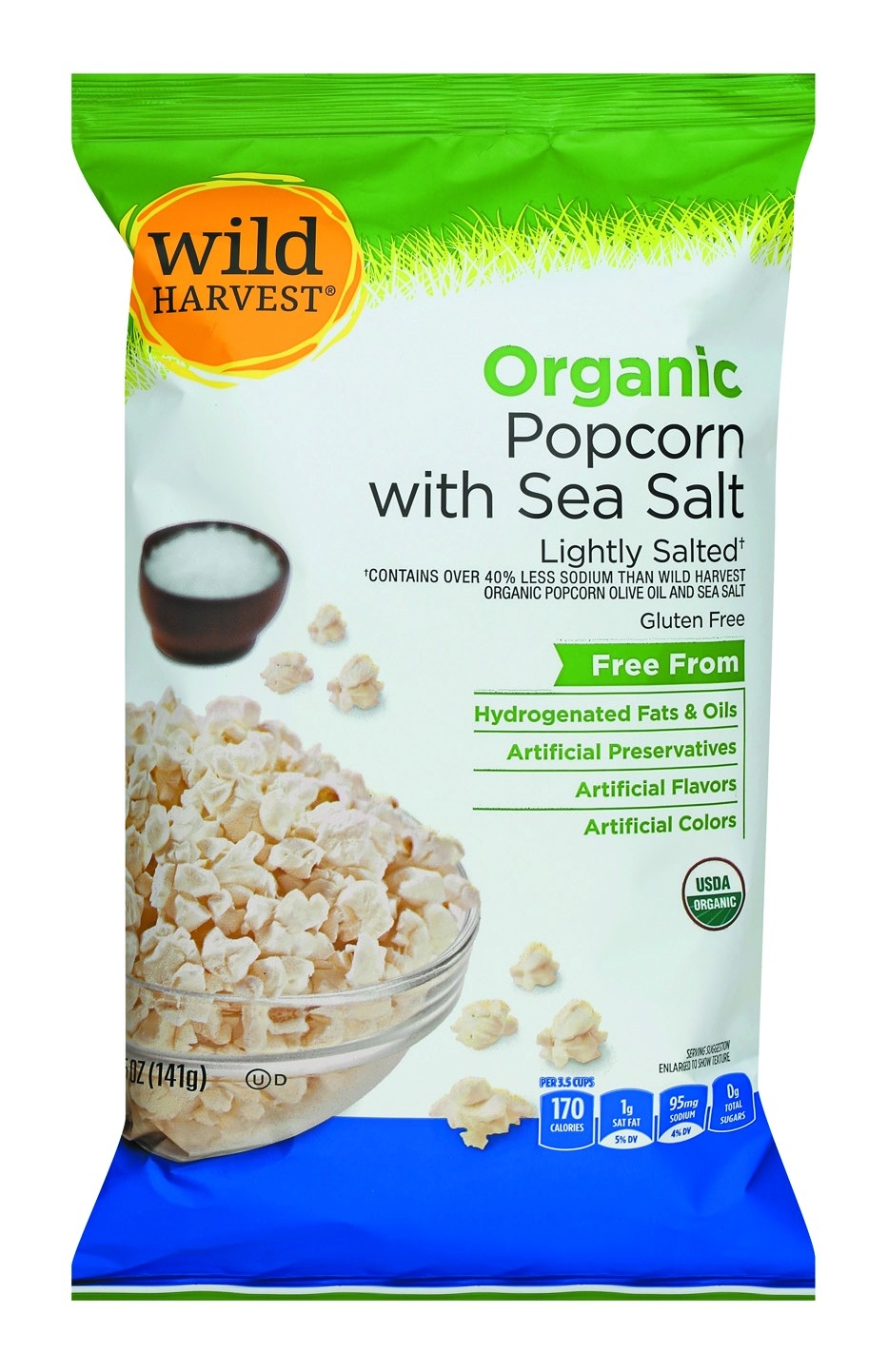 slide 1 of 1, Wild Harvest Organic Light Salt Popcorn, 5 oz