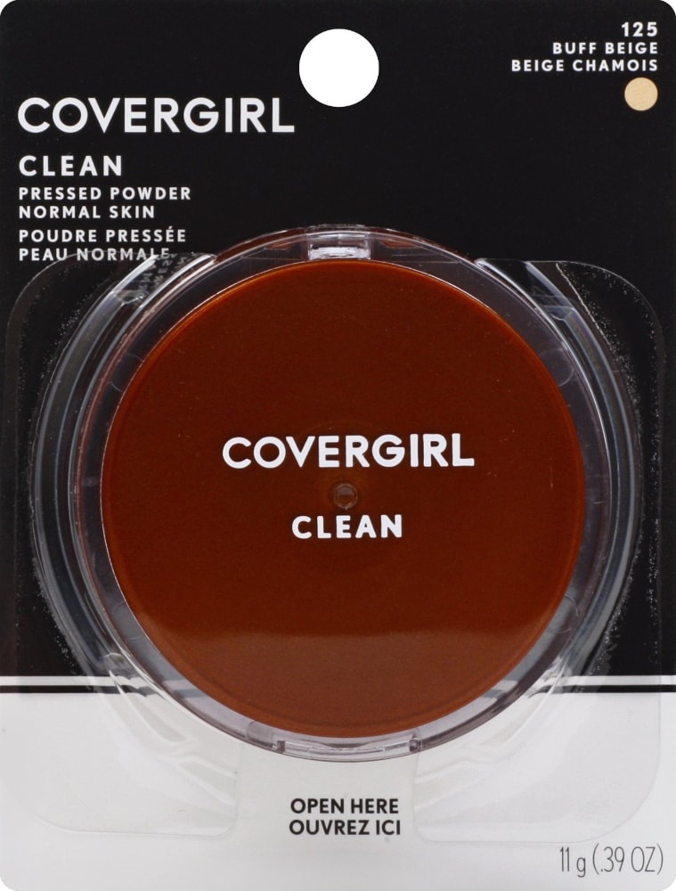 slide 1 of 7, Covergirl Clean Buff Beige Pressed Powder For Normal Skin, 0.39 oz