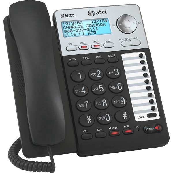 slide 5 of 6, AT&T Ml17929 2-Line Corded Phone With Caller Id/Call Waiting, Black, 1 ct