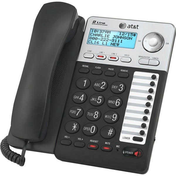 slide 6 of 6, AT&T Ml17929 2-Line Corded Phone With Caller Id/Call Waiting, Black, 1 ct