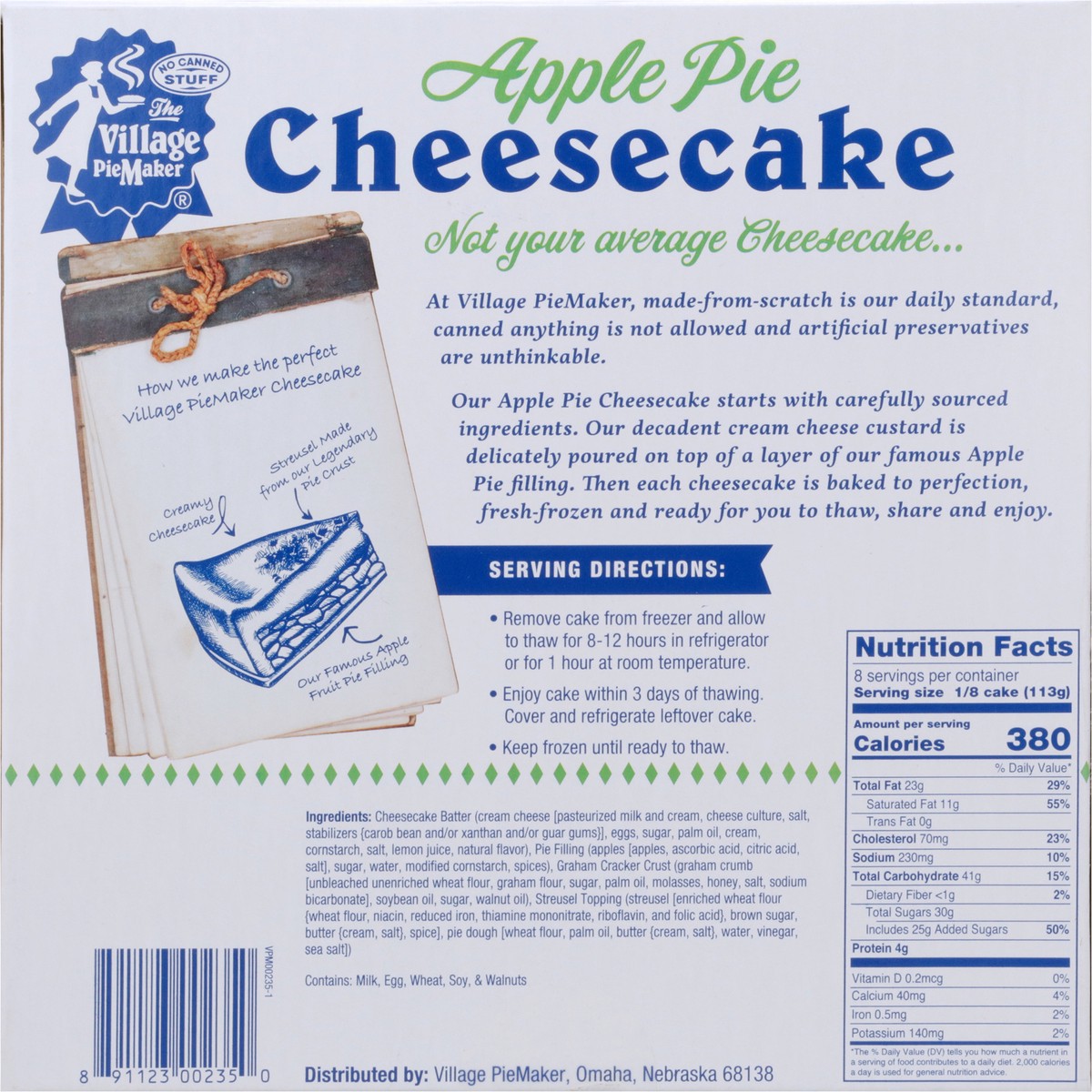slide 9 of 10, The Village PieMaker Village PieMaker Apple Pie Cheesecake, 21 lb