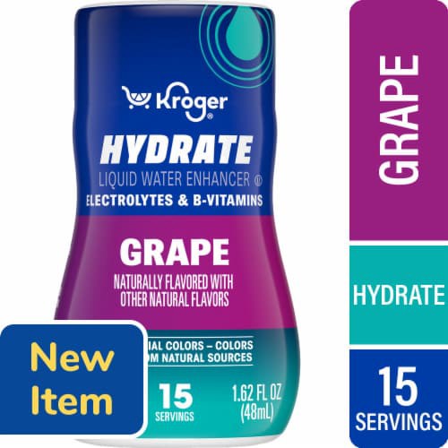 slide 1 of 1, Kroger® Hydrate Grape Water Enhancer, 1.62 fl oz, 1.62 fl oz