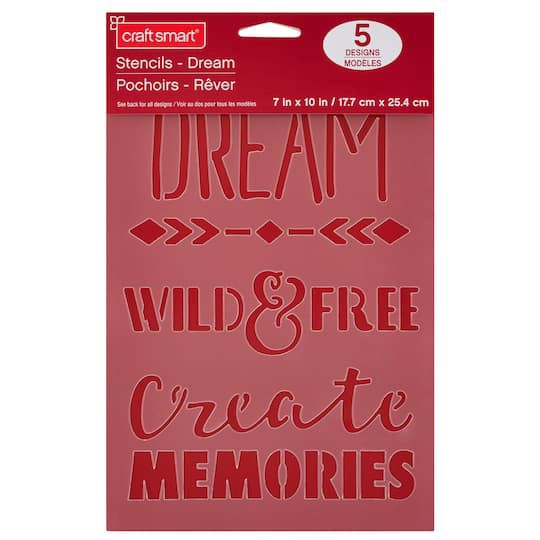 slide 1 of 3, Dream Stencils By Craft Smart, 7" X 10", 7 in x 10 in