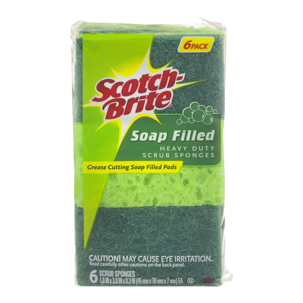 slide 1 of 1, Scotch-Brite Mini-Pads, Soap Filled, 6 ct