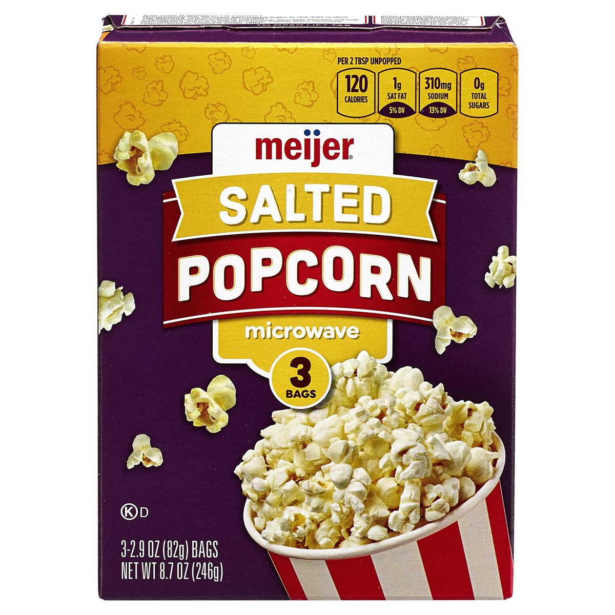 slide 1 of 1, Meijer Microwave Popcorn Original, 8.7 oz