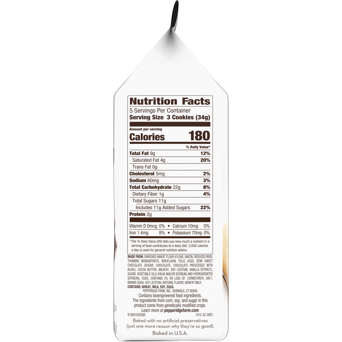 slide 4 of 12, Pepperidge Farm Dark Chocolate Cookies, 6.000 oz