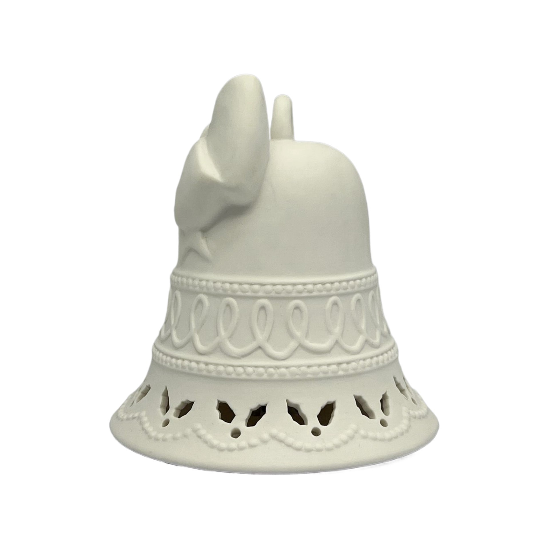 slide 5 of 7, 6.5" Led Diy Ceramic Holly Bell Decor By Make Market, 6.1 in x 6.1 in x 6.4 in