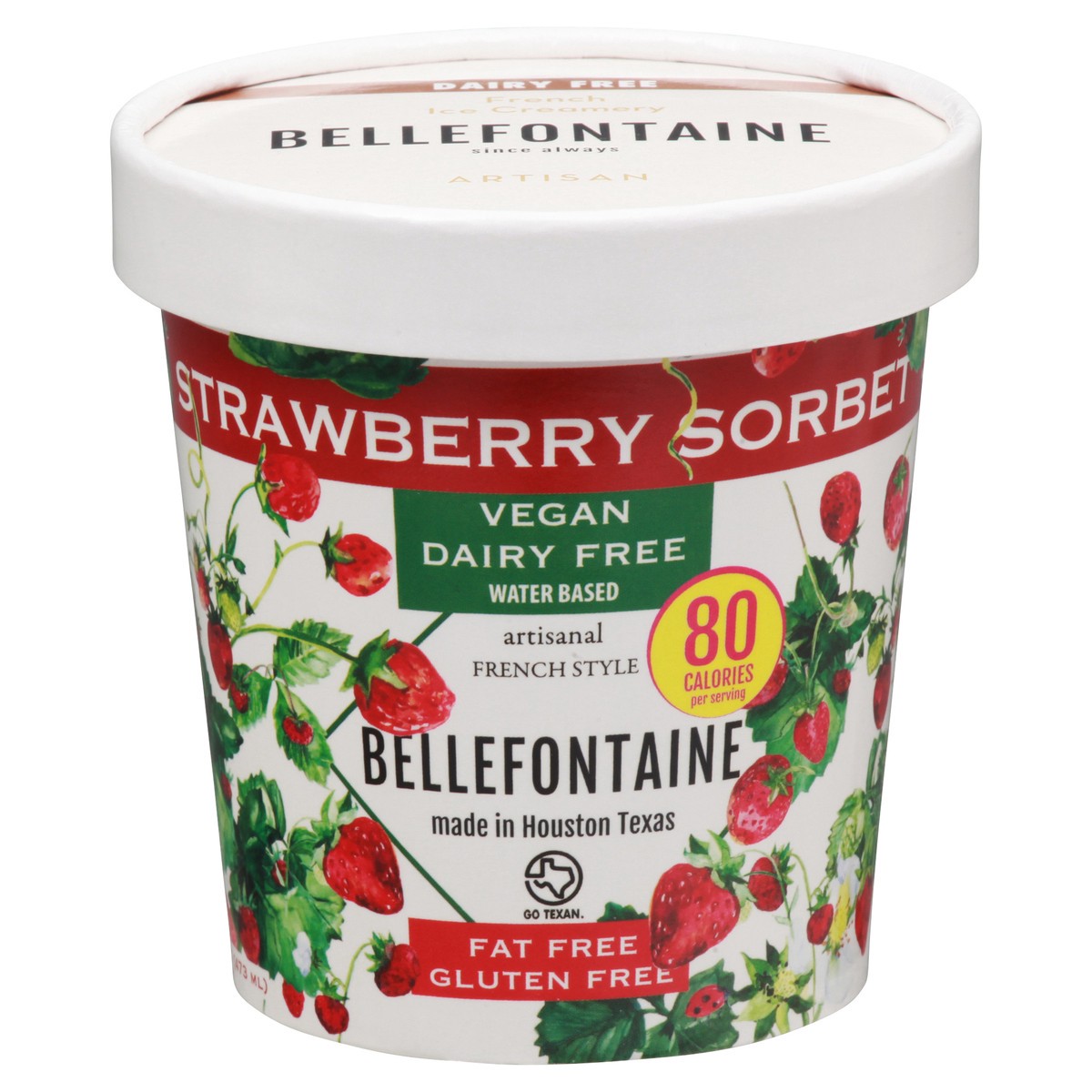 slide 10 of 14, Bellafontaine Strawberry Sorbet Ice Cream 1 pt, 1 pint