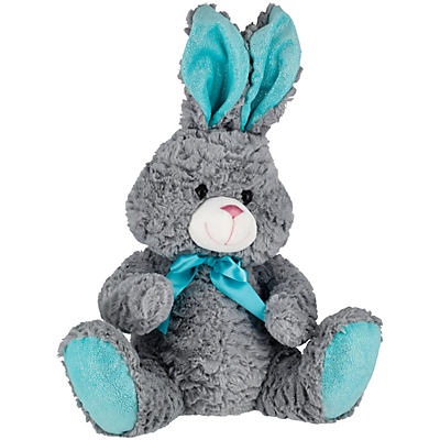 slide 1 of 1, Destination Holiday Sitting Bunny with Blue Bow Easter Plush, 14 in