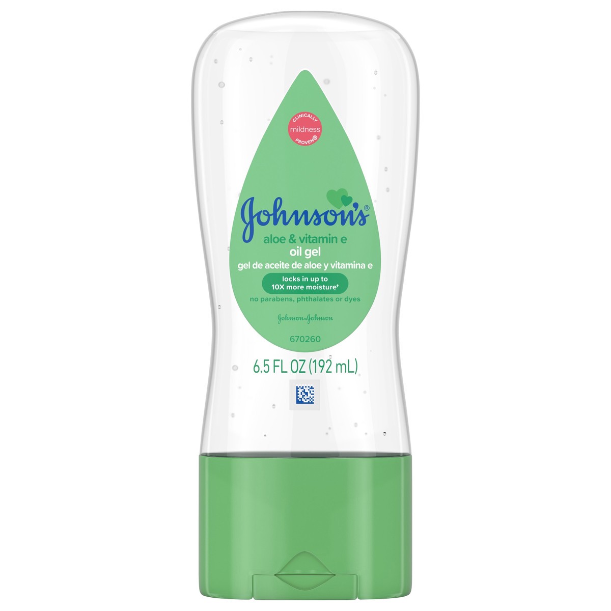 slide 1 of 5, Johnson's Baby Oil Gel, Aloe Vera & Vitamin E, Soothing, 6.5 fl. oz, 6.50 fl oz