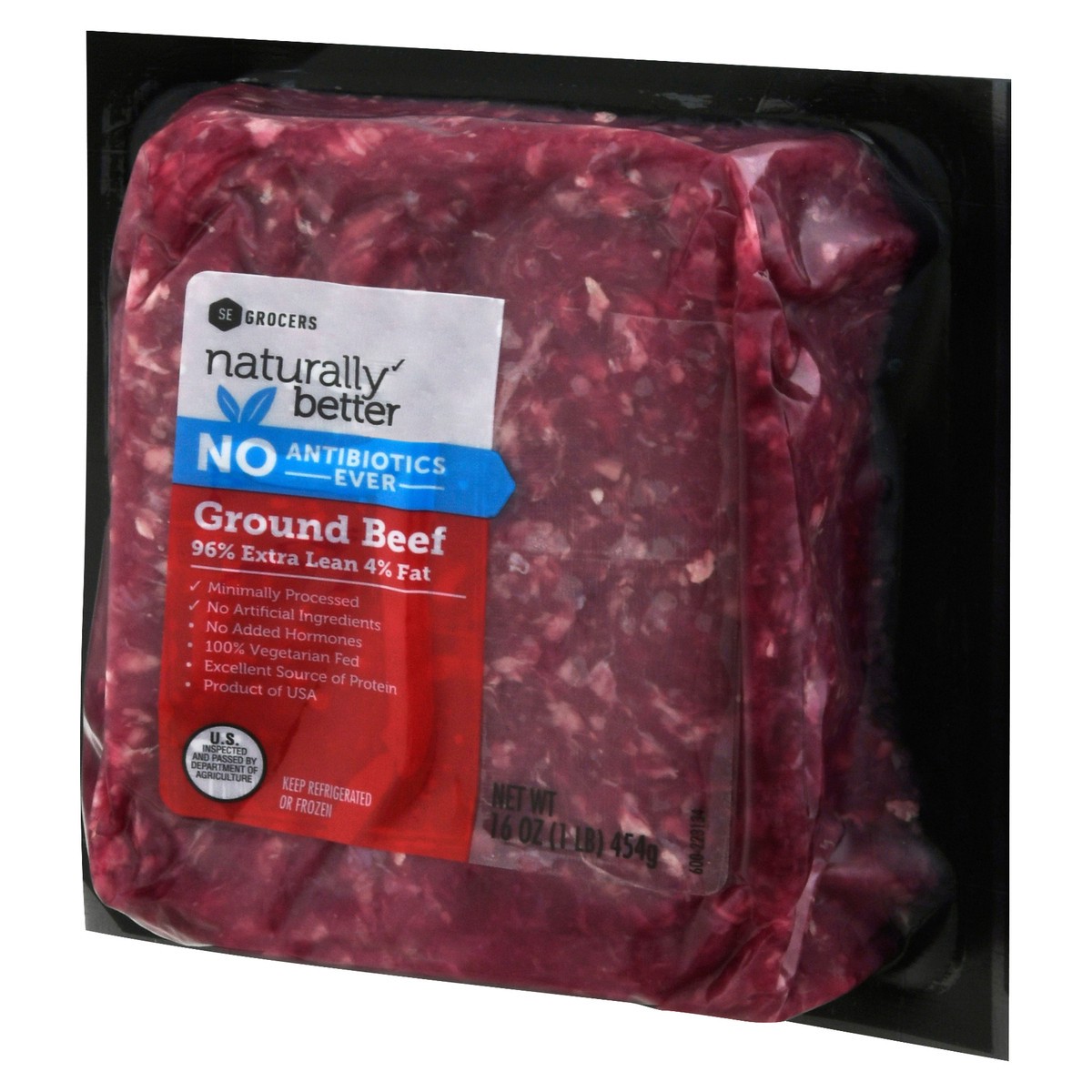 slide 3 of 9, Naturally Better 96% Lean Ground Beef 1 Lb, per lb