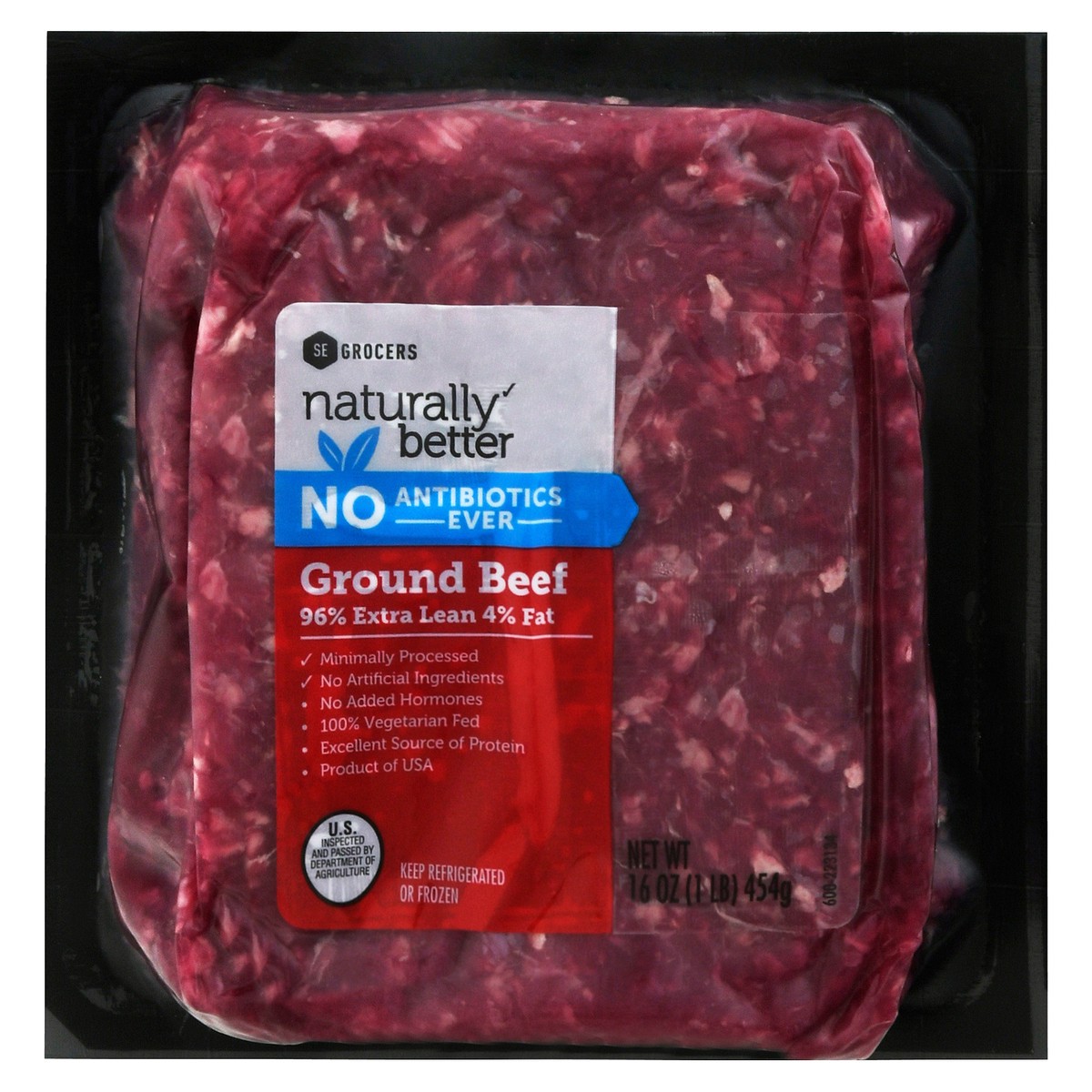 slide 1 of 9, Naturally Better 96% Lean Ground Beef 1 Lb, per lb