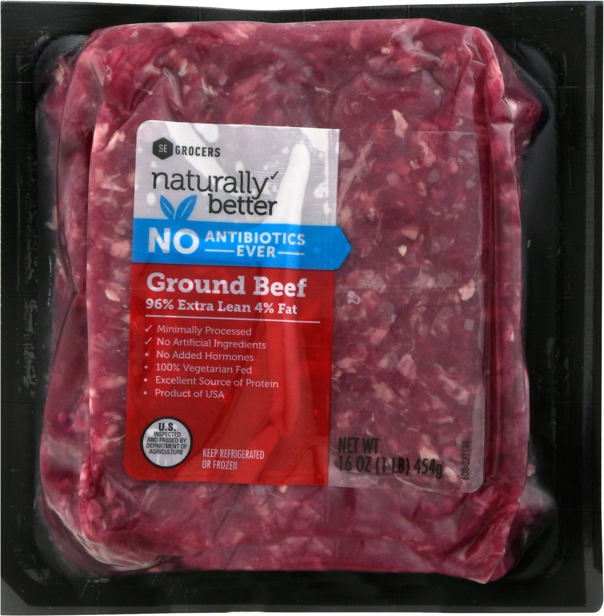 slide 2 of 9, Naturally Better 96% Lean Ground Beef 1 Lb, per lb