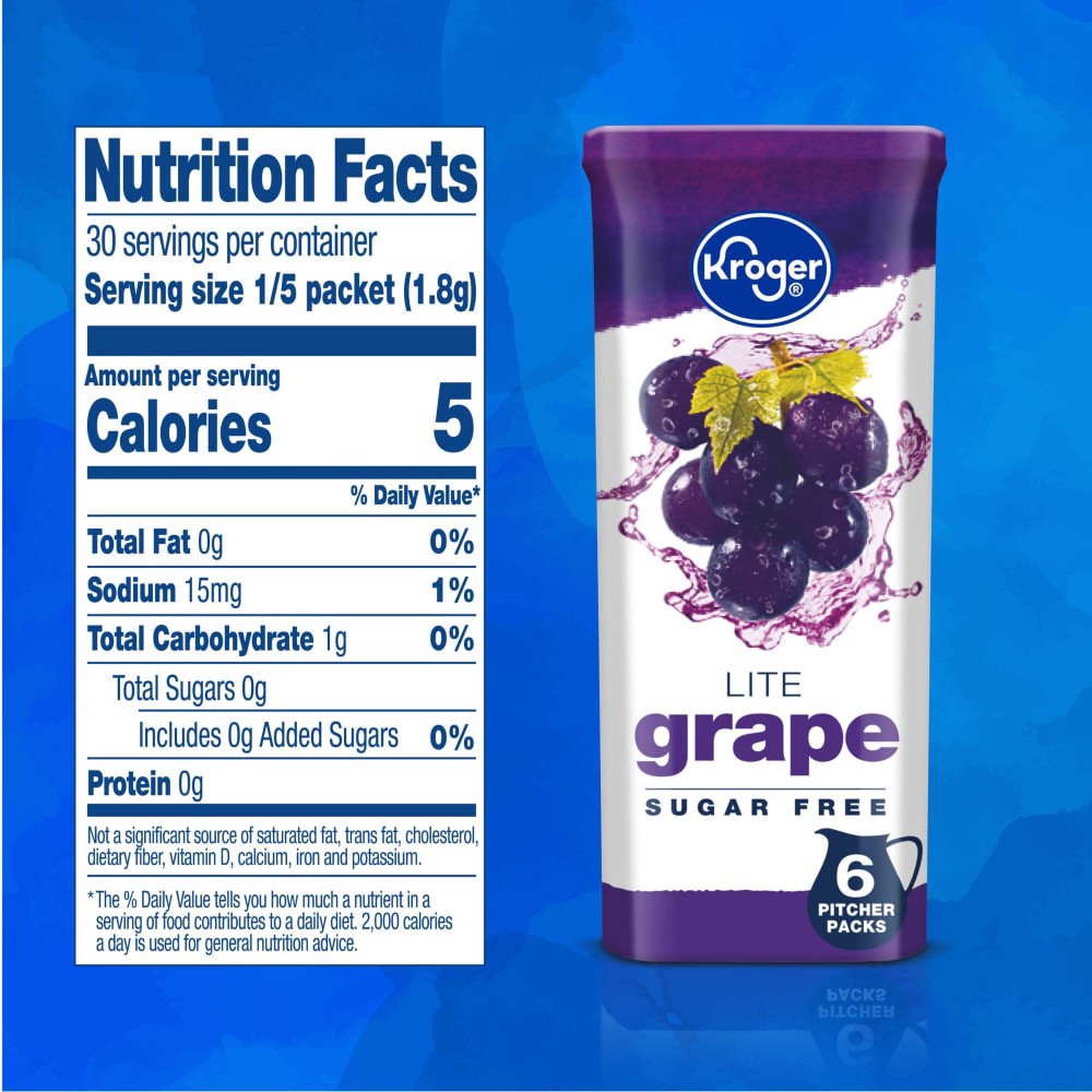 slide 3 of 3, Kroger Lite Grape Instant Drink Mix - 1.9 oz, 1.9 oz