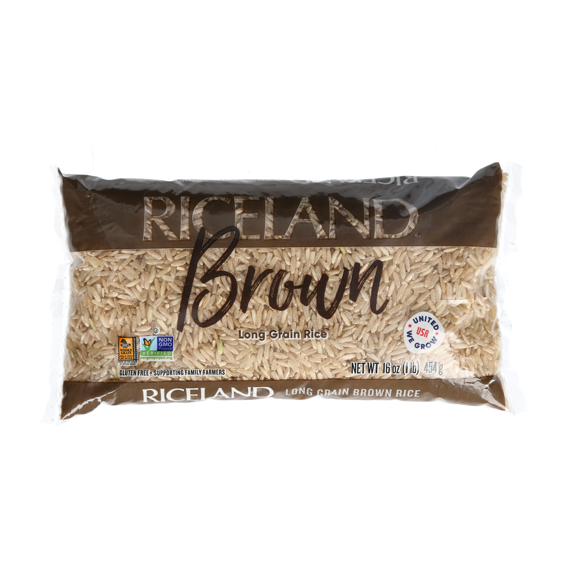 slide 1 of 2, Riceland Natural Long Grain Brown Rice, 16 oz