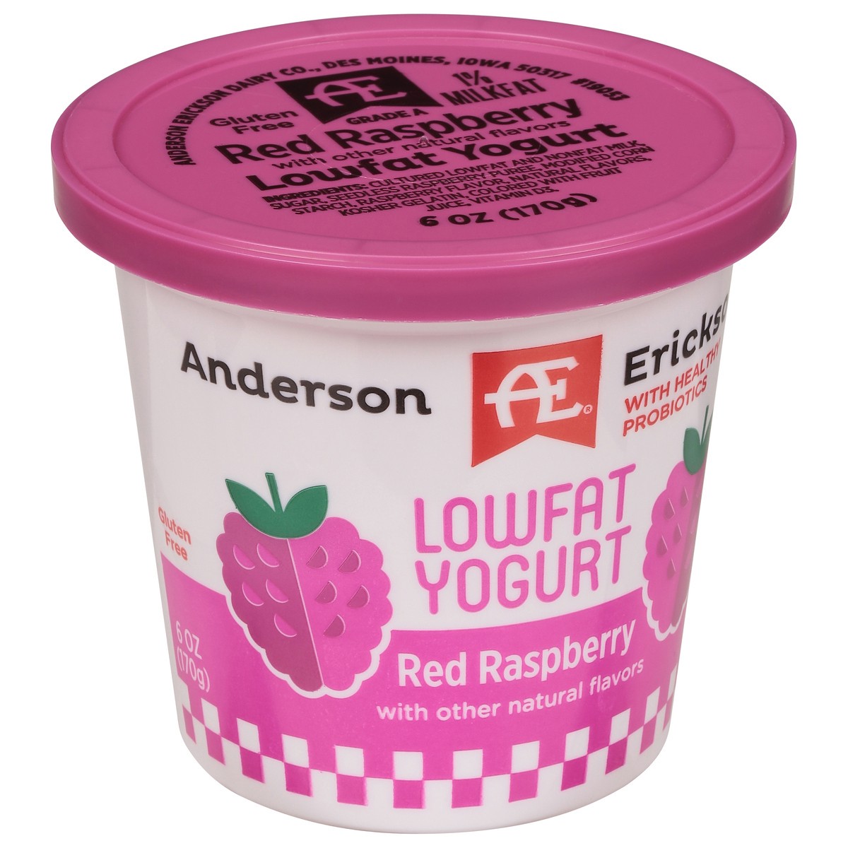 slide 5 of 11, Anderson Erickson Dairy Raspberry Lowfat Yogurt, 6 oz