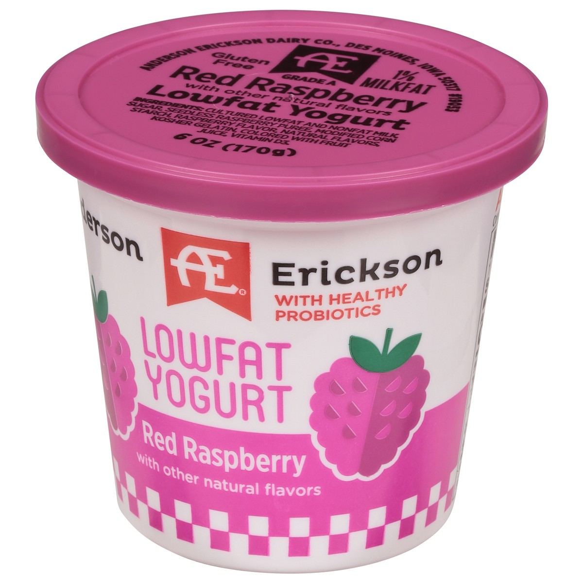 slide 11 of 11, Anderson Erickson Dairy Raspberry Lowfat Yogurt, 6 oz