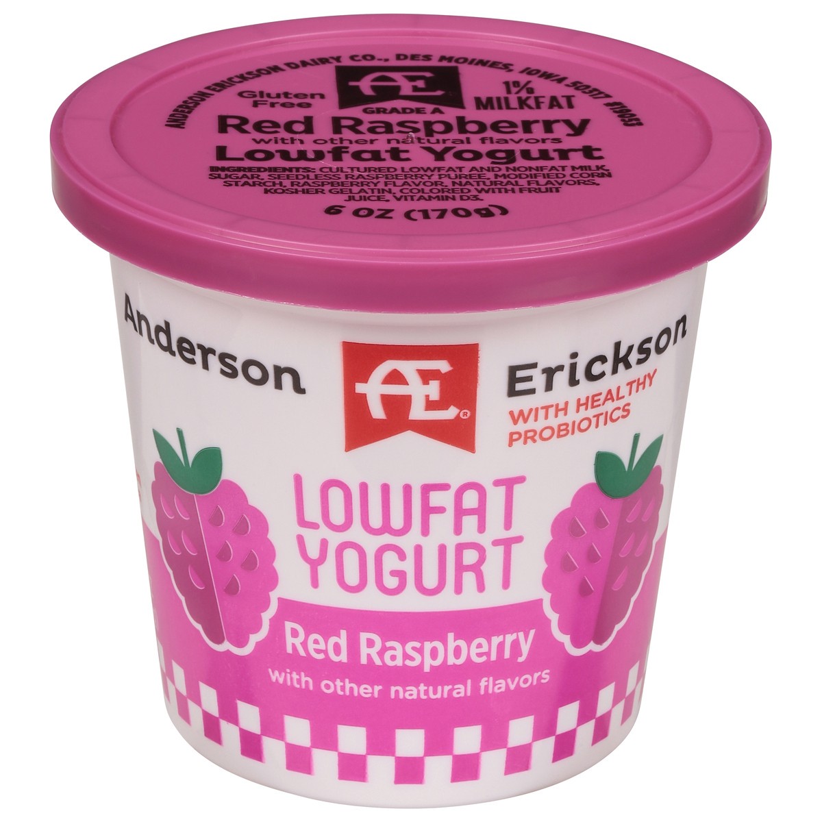 slide 9 of 11, Anderson Erickson Dairy Raspberry Lowfat Yogurt, 6 oz