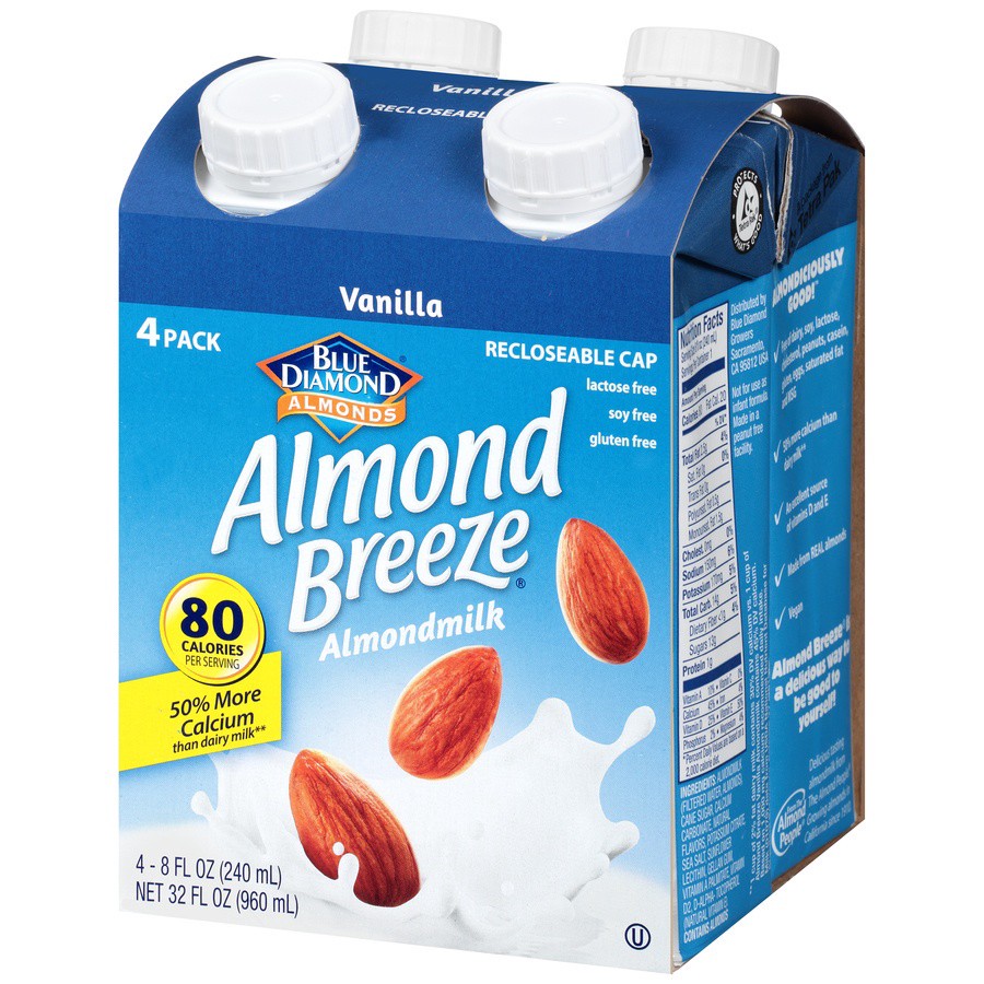 slide 3 of 8, Almond Breeze Almond Milk, Vanilla, 8 oz