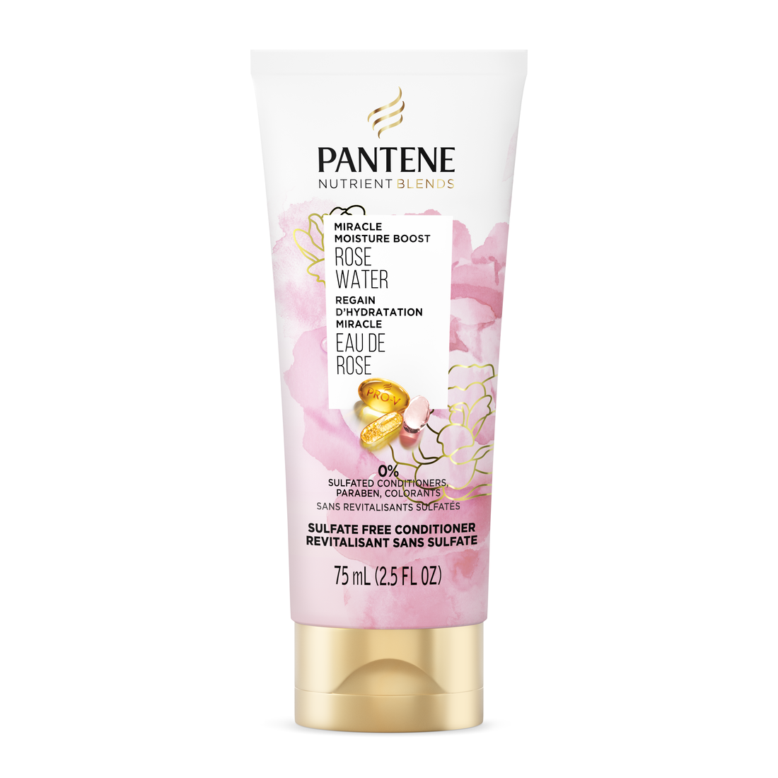 slide 1 of 6, Pantene Nutrient Blends Sulfate Free Miracle Moisture Rose Water Conditioner - 2.5 fl oz, 2.5 fl oz