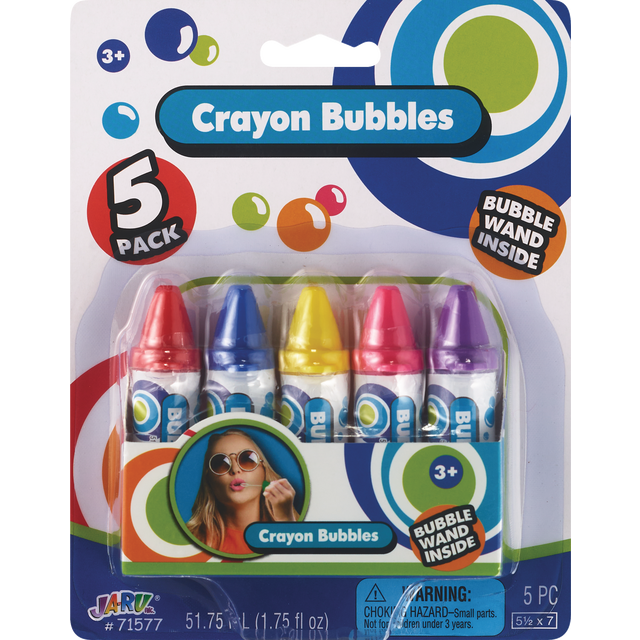 slide 1 of 1, Ja-Ru Pack O' Bubbles Crayons, 5 Ct, 1 ct
