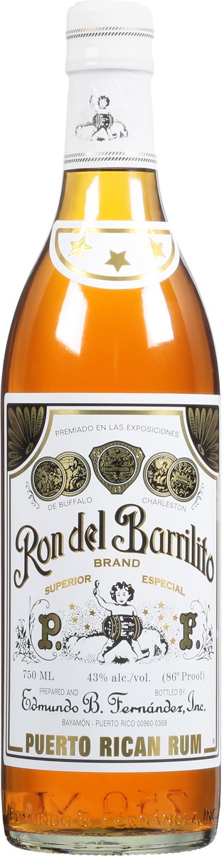 slide 5 of 9, Ron Del Barrilito Three Star Rum 750ml, 750 ml