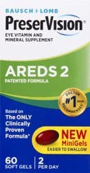Bausch & Lomb PreserVision AREDS 2 Formula Eye Vitamin Softgels, 60 ct