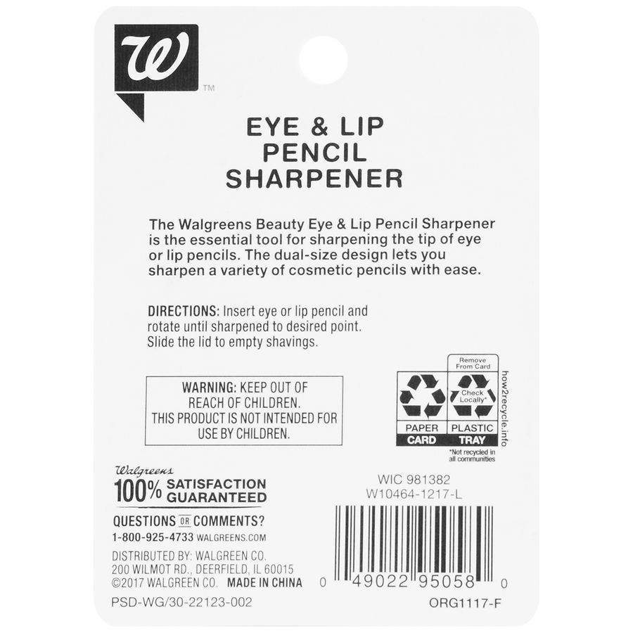 slide 2 of 2, Walgreens Beauty Eye & Lip Pencil Sharpener, 1 ct