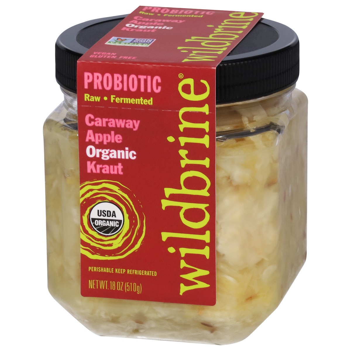 slide 5 of 9, Wildbrine Probiotic Organic Caraway Apple Kraut 18 oz, 18 oz