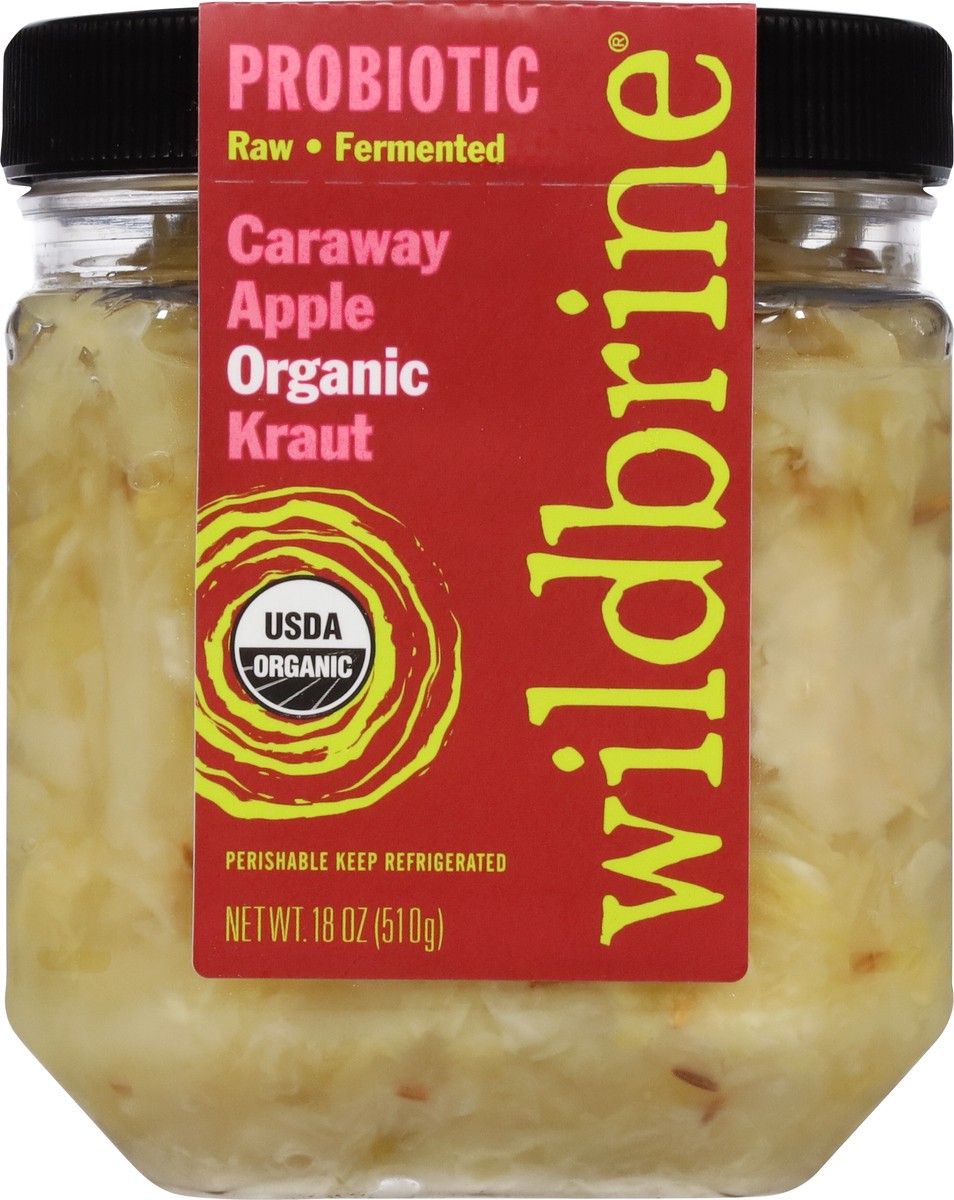 slide 4 of 9, Wildbrine Probiotic Organic Caraway Apple Kraut 18 oz, 18 oz