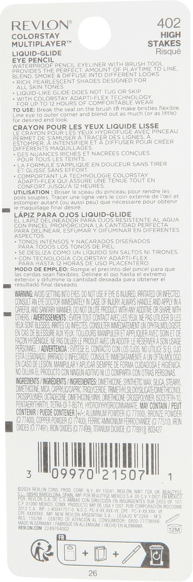 slide 9 of 12, Colorstay High Stakes 402 Eye Pencil 0.03 oz, 0.03 oz