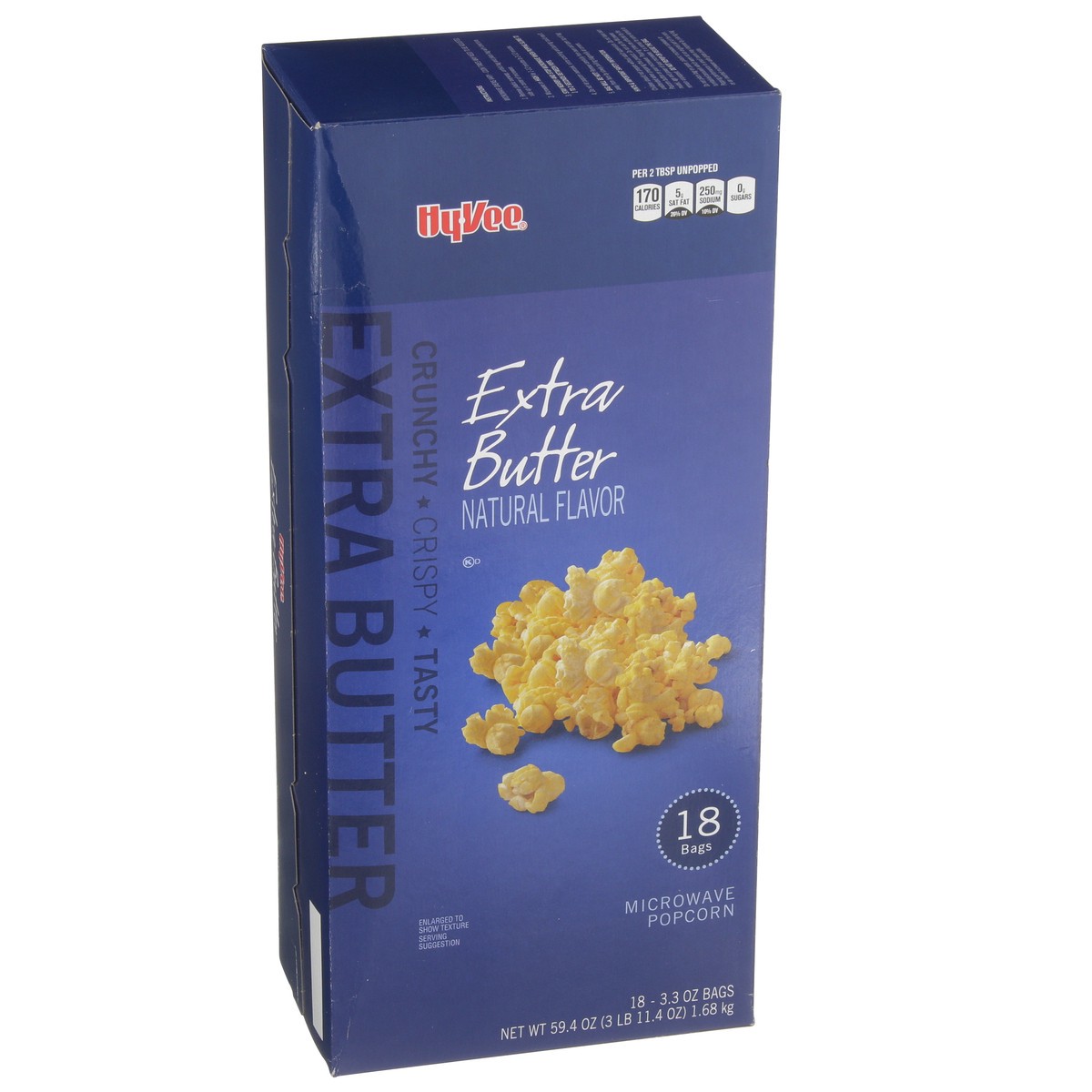 slide 3 of 8, Hy-vee Extra Butter Flavor Microwave Popcorn, 18 ct; 3.3 oz