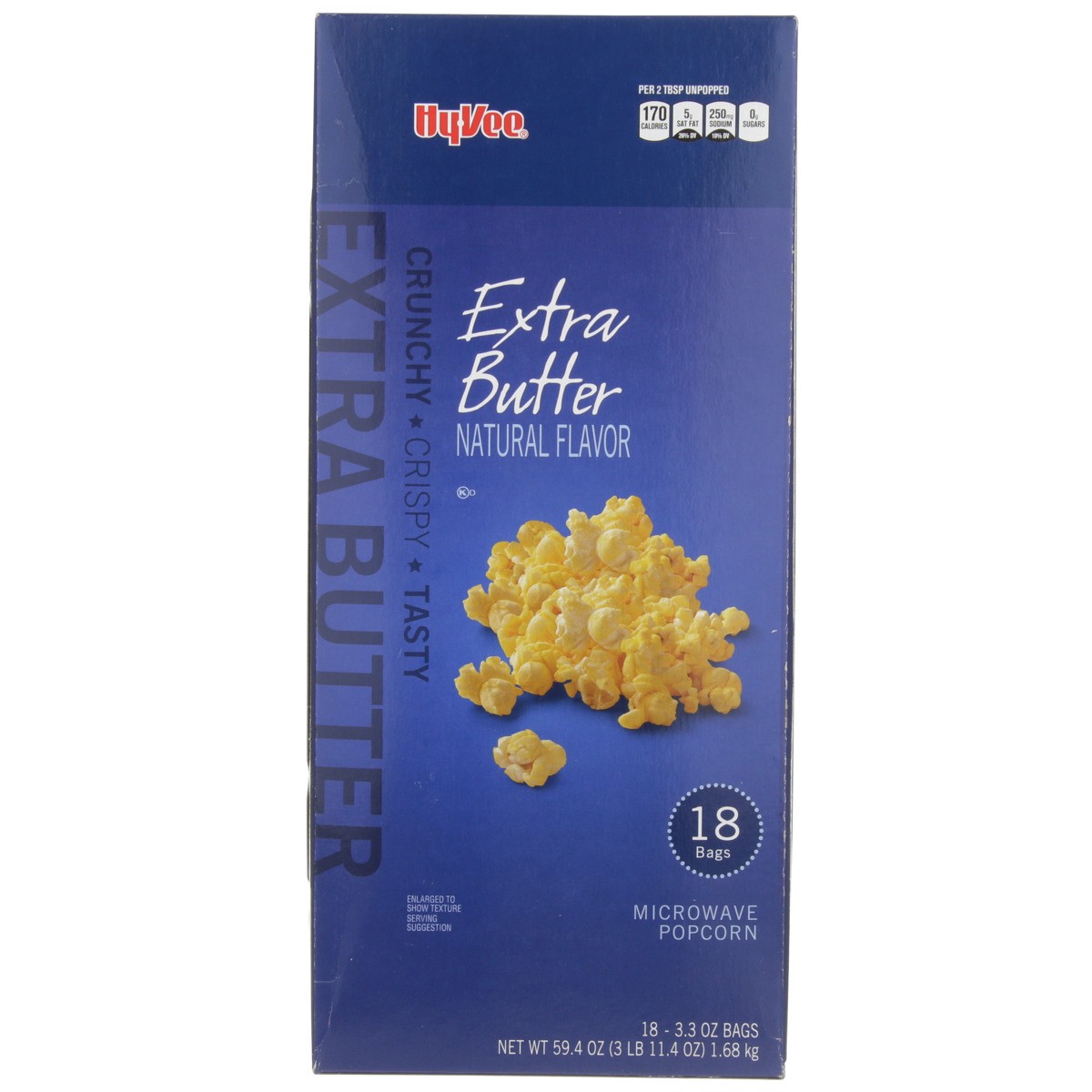 slide 5 of 8, Hy-vee Extra Butter Flavor Microwave Popcorn, 18 ct; 3.3 oz