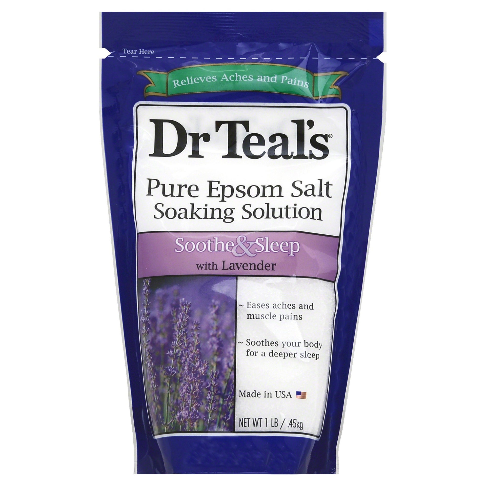 slide 1 of 2, Dr. Teal's Soaking Solution 1 lb, 1 lb