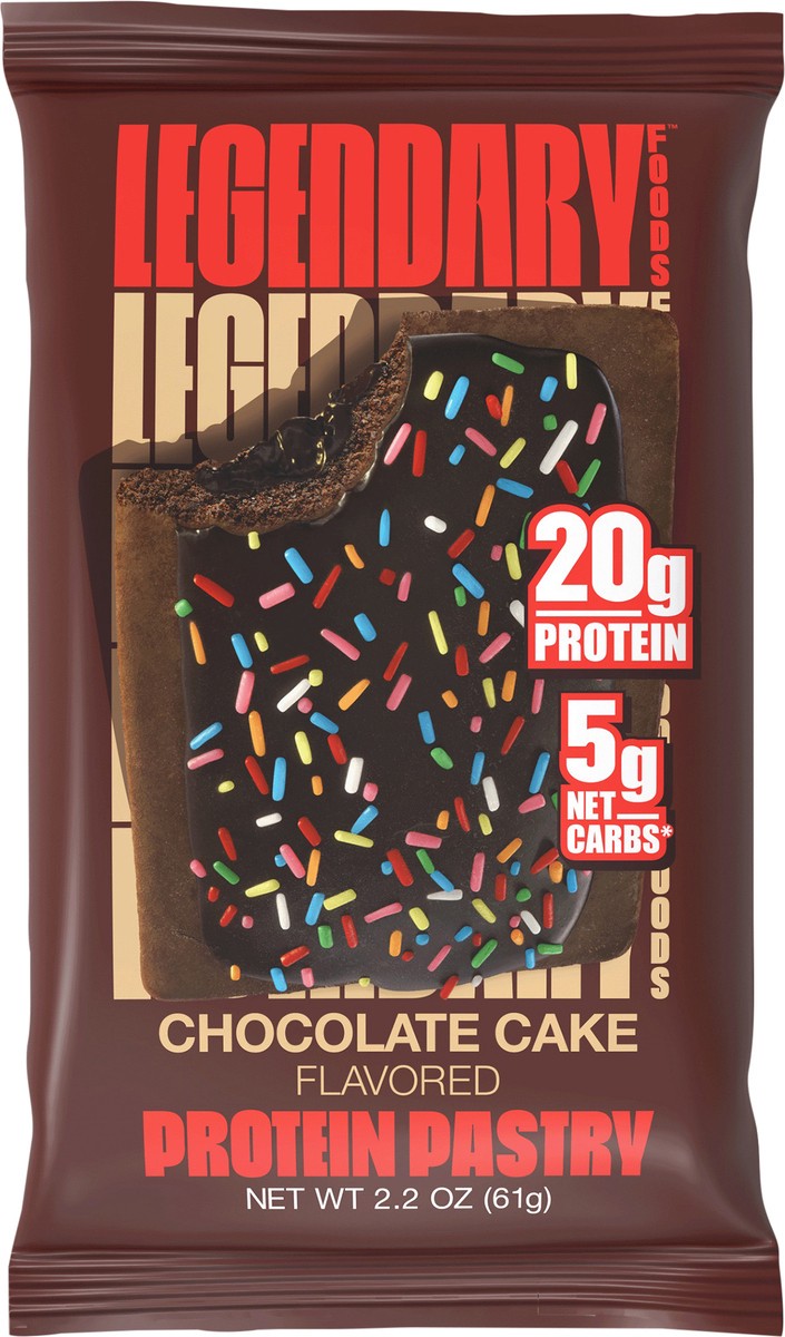 slide 2 of 2, Legendary Foods Protein Pastry - Chocolate Cake, 2.2 oz Pastry, 2.20 oz