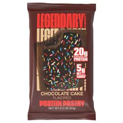 Legendary Foods Protein Pastry - Chocolate Cake, 2.2 oz Pastry